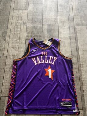 Nike Phoenix Suns Devin Booker #1 Purple & Orange City Edition Jersey 3XL